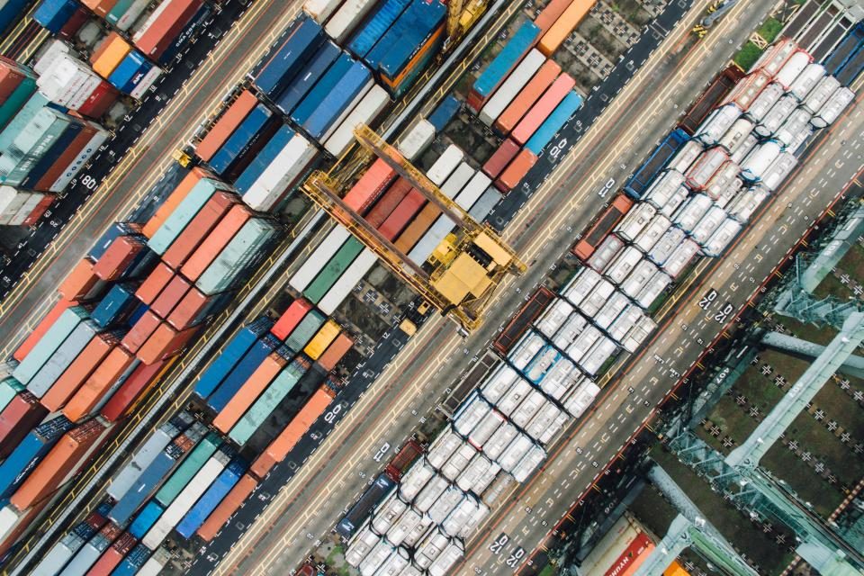 Illustrative photograph of container Van